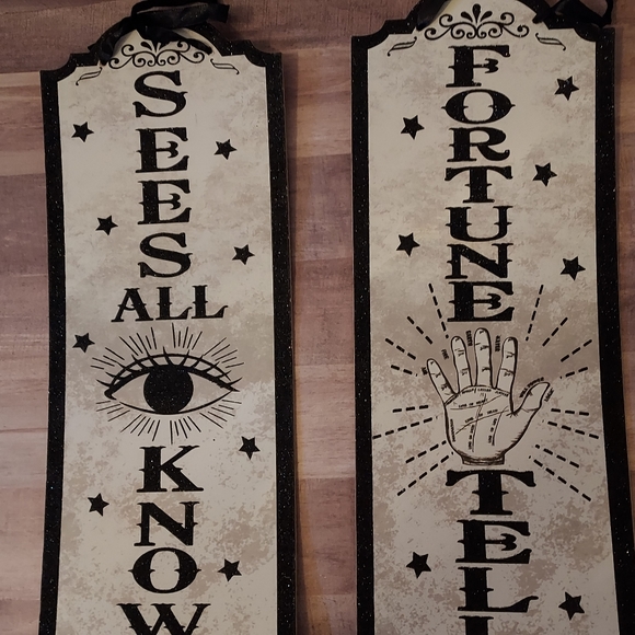 Fortune Teller Palm Reader Wall Door Sign Plaque Psychic Hamsa Halloween Decor - Picture 3 of 14